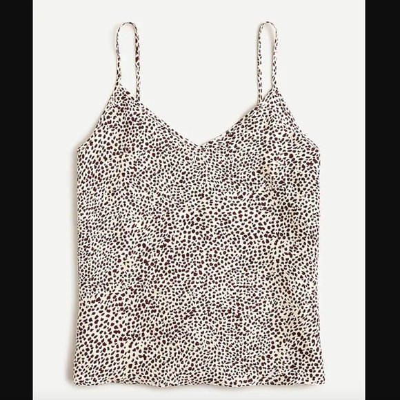 J. Crew 100% Silk Leopard Cami Size XS - Picture 1 of 12